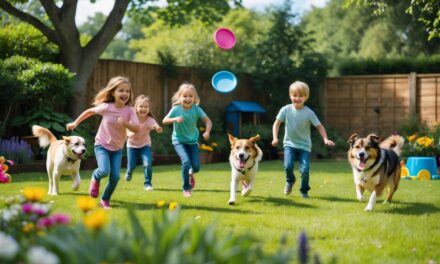 Sjove aktiviteter for børn og hunde i haven