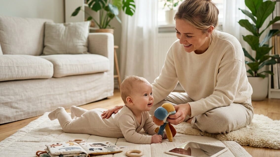 Aktiviteter med en baby på 4 måneder – rolige idéer til hverdagen