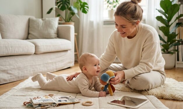 Aktiviteter med en baby på 4 måneder – rolige idéer til hverdagen