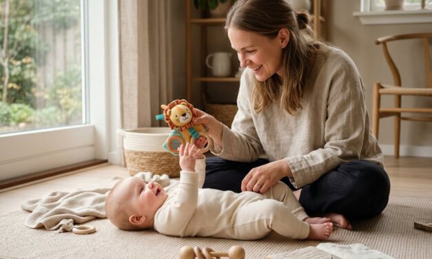 Aktiviteter med en baby på 5 måneder – inspiration til leg og nærvær